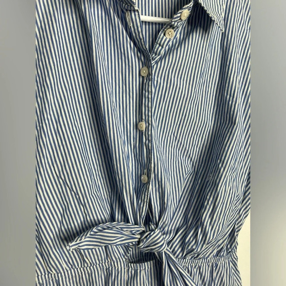 Thakoon- 100% cotton Blue Striped Tie Dress Size 10 - Picture 5 of 10